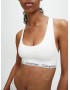 Calvin Klein Unlined Bralette 0000F3785E-100  με φαρδύ λάστιχο και αθλητική πλάτη ΑΣΠΡΟ